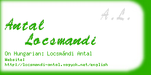 antal locsmandi business card