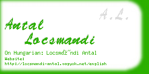 antal locsmandi business card